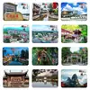 Imanes de Nevera de Vidrio Escénicos de Tongling Tallados en Piedra de la Ciudad Antigua de Datong Placas de Piedra Cultura y Turismo Escénico de Jiangwan Adhesivos Magnéticos para el Hogar Adornos