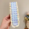 Flequillo Tejido Estilo Coreano Pegatina Mágica Flequillo Dulce de Gama Alta Pegatina Flequillo Estilo Pastoral Diadema Aro para la Cabeza Mujeres Pegatina de Flequillo Alto para el Cráneo