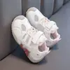 Tênis de Malha Respirável para Meninas de 6 a 12 Anos, Sapatos Brancos de Verão com Solado Macio Antiderrapante para Crianças, Tênis Casuais para Crianças Maiores