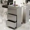 Armário de Ferramentas de Aço Inoxidável para Barbearia Salão de Beleza Salão de Cabeleireiro Armário Especial de Armazenamento Salão de Cabeleireiro Cabeleireiro Carrinho de Corte de Cabelo