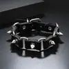 Pulsera Estilo Punk Caliente Pulsera de Cuero Vacuno Real Pulsera Letra X Eslabón Hebilla Pulsera de Cuero Vacuno