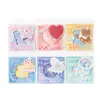 Set de Sobres para Tarjetas de Felicitación 3D Momo - Llegada de la Suerte - Tema de Graffiti Dibujado a Mano Tarjeta de Mensaje de Bendición y Confesión de Regalo
