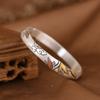 Pulseira Rei Veado Dourado em Prata Maciça com Relevo Artesanato Vintage, Design Sólido de Nuvem e Folha de Bambu, Pulseira Bracelete de Prata Ajustável Feminina