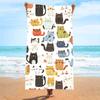 [Millones en Stock] Toalla de Playa de Secado Rápido Amazon, Toalla de Baño Absorbente de Terciopelo de Doble Cara, Toalla Impresa de Doble Cara que No Suelta Pelusa