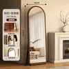 Espejo de cuerpo entero estilo vintage para uso doméstico, espejo de alta gama de lujo ligero, espejo de pie para pared, espejo de tocador retro para el dormitorio de las niñas, popular en línea