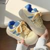 Mocassins Dopamina de Solado Grosso para Mulheres 2026 Outono Novos Tênis Esportivos Ins Tendência Versátil Nicho Sapatos Brancos