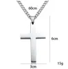 Collar con Colgante de Cruz Simple Promocional Joyería con Cadena Comercio Electrónico Transfronterizo Aliexpress Superficie Simple Brillante