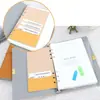 Caderno de Folhas Soltas Destacável para Escritório Pu Couro Macio Bloco de Notas A6 Elástico Caderno de Registro para Reuniões de Trabalho