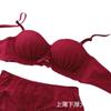 Rojo Suerte Año de Vida Rojo ropa interior niña pecho pequeño realce sexy sin aro sujetador de boda para novia traje
