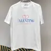 100% algodão, com estampa de letras Vano transfronteiriça, modelagem solta, gola redonda, manga curta, unissex, estilo verão, por Warren Tian N