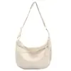 Bolsa Feminina Popular Transfronteiriça, Moderna e Versátil, Bolsa de Ombro Feminina Leve de Nylon, Bolsa Dumpling Lisa Simples para o Dia a Dia