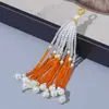 Bolsa de Carro Pendente DIY Brocado de Canção Novo Estilo Chinês Ornamento Duas Cores Miçanga de Arroz Franja Pingente de Cristal