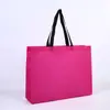 Bolsas de tela no tejida azules personalizables, bolsas de compras de gran capacidad, bolsas de embalaje ecológicas y bolsas de regalo promocionales con logotipos personalizados