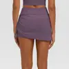 Nueva falda deportiva casual fruncida para mujer, anti-exposición, de cintura alta, adecuada para fitness y running, conjunto de yoga tipo dos piezas