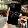 Capa de celular anti-queda preta com mapa de aeronaves do amor para iPhone15