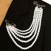 Broche Europeu e Americano Transfronteiriço de Joias em Formato de Coração Estrela Estrela de Quatro Pontas Corrente com Franja Acessório de Roupa para Mulheres Moda de Luxo Leve Acessório de Alfinete
