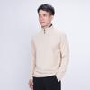 Mangas compridas Meio zíper Negócios Homens Outono Nova Moda Urbana Stand Collar Top Interno Ao Ar Livre Camiseta de Manga Comprida Casual