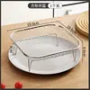Cesta freidora de acero inoxidable, cesta de malla cuadrada de acero inoxidable para drenaje de aceite de freidora de aire, cesta freidora para papas fritas, rejilla redonda para asar, rejilla para cocinar al vapor al por mayor