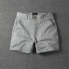 Shorts masculinos estilo americano para exportação, shorts casuais de algodão elástico da moda de verão, finos, comprimento 3/4