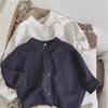 Ropa de Primavera y Otoño para Hombre y Mujer para Niños Camisa Bebé Estilo Occidental Personalidad Infantil Moderna Estilo Hong Kong Estilo Japonés Coreano Camisa Blanca Moderna de Color Sólido