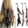 Terno de clipe de pena indiana transfronteiriça BB 2024 Bohemian Feather BB Clip Estilo étnico Faixa de cabelo selvagem Acessórios para cabelo