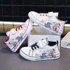 Zapatillas Deportivas Nuevas de Estilo Coreano para Niños Primavera y Otoño, Zapatos de Lona para Niños, Zapatos Casuales Versátiles de Dibujos Animados para Niñas, Zapatos de Tela de Moda