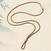 Tienda de Joyería de Cuerda Trenzada Mismo Estilo Cuerda de Joyería de Gama Alta Cordón para Collar Premium con Colgante Chapado en Oro Cordón Colgante Unisex