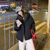 2026 Nova Jaqueta de Algodão com Capuz Cor Sólida Estilo Retrô Coreano de Alta Qualidade para Mulheres, Casaco de Algodão Solto à Prova de Frio de Inverno