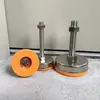 Máquina de mascarillas pie fijo pie de ajuste industrial pesado máquina pie de goma amarillo Copa pie de soporte ajustable a prueba de golpes m16