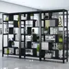 Estantería divisoria de oficina simple, estantería de piso para sala de estar, porche, pantalla decorativa, estante de exhibición, estante de hierro multicapa