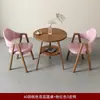Mesa de chá e cadeiras para varanda, mesa e cadeiras simples para sala de jantar em casa, mesa redonda pequena de camada dupla, conjunto de mesa e cadeiras de lazer para loja de milk tea, mesa e cadeiras para reunião