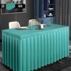 Toalha de mesa de mesa de conferência Light Luxury High-end Hotel Table Skirt Cover Sign-in Exhibition Desk Skirt Local Cerimônia de assinatura