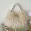 Bolso de mano de felpa transfronterizo para mujer, nueva colección de otoño 2026, bolso tote moderno y versátil, elegante bolso de hombro para el trabajo y bolso cruzado