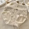 Pantaletas de Encaje para Niñas, de Cintura Media, Algodón Puro, Entrepierna Antibacteriana, 100% Algodón Clase A, Calzones Transpirables para Mujer, Nuevo Estilo 2026 para Mujer