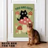 Tabla Rascadora para Gatos, Resistente al Desgaste, No Suelta Pelo, Protector de Sofá Anti-Arañazos de Gato, Montaje Vertical en Pared, Alfombrilla Rascadora de Dibujos Animados para Gatos, Juguete, Sin Dejar Rastro