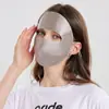Yu Yue Máscara Facial de Proteção Solar 100% Seda 22 Momme Tiras Elásticas Ajustáveis Seda de Amora Crepe Liso Cetim Máscara de Proteção Solar para Rosto Inteiro
