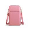 MADLEY nuevo bolso para teléfono móvil moda multifuncional tres capas cremallera monedero PU color sólido gran capacidad hombro bandolera pequeña