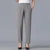Pantalones Cortos de Hielo de Seda Finos de Verano para Mujeres de Mediana Edad y Mayores, Cintura Alta, Corte Holgado, Tallas Grandes, Pantalones Casuales Rectos Estilo Mamá