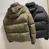 Chamarra de plumas Mengjia nueva moda urbana insignia marca M chamarra de plumas unisex versátil casual capucha oculta BESBRE