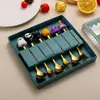 Conjunto de Talheres Garfo Colher de Aço Inoxidável Alto Valor de Cor Criativo Garfo Colher Infantil Halloween Colher de Sobremesa Garfo de Frutas