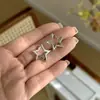 Prata Esterlina S925 Estilo Coreano Fivela de Orelha Estrela Brincos de Estrela de Cinco Pontas Simples Frescos Diários Versáteis Joias de Moda de Alta Qualidade