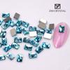 Lago Azul Nail Art Em Forma De Diamante Lágrimas De Sereia Azul Gelo Plano Em Forma De Diamante Fundo Dourado Nail Art Enfeites De Diamante
