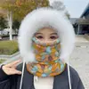Gorro Lei Feng Grueso de Invierno para Hombres y Mujeres, Gorro de Vuelo de Algodón de Moda a Prueba de Viento Cálido con Protección para los Oídos y Parche de Felpa con Cadena para Ciclismo