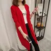 Cárdigan Abrigo de Punto de Longitud Media para Mujer Otoño e Invierno Nuevo Conjunto de Moda Primavera y Otoño Suéter Holgado Coreano Abrigo para Mujer