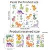 Institución de Capacitación para el Aula de Dinosaurios Creativos Cuidado Después de la Escuela Preescolar Pegatinas para Puertas de Vidrio de Ventanas Decoración de Aula Electricidad Estática