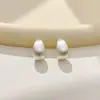 Brincos Largos em Forma de Gota Escovados, Minimalistas e Modernos, com Acabamento Fosco, Textura Fosca Exquisita, Brincos de Tarraxa Vintage de Nicho de Alto Padrão
