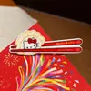 Grampo de Cabelo Acrílico para Reunião de Ano Novo Palitos de Hashi e Colher Simulados Divertidos e Peculiares Clipes para Franja Acessório de Cabelo Versátil Personalizado