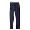 Pantalones Casuales para Hombre Hechos de Seda de Morera, Adecuados para Ropa Casual de Negocios para Hombres de Mediana Edad, Color Sólido, Alta Elasticidad, Resistentes a las Arrugas, Pantalones de Seda Helada, Estilo Delgado de Verano