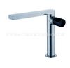 Grifo de Lavabo de Cobre Cromado + Negro de un Solo Agujero Kaiping Youjia para Baño, Grifo Elevado con Interruptor Lateral para Lavabo de Encimera 30967
