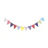 Bandera triangular estilo coreano banderín de cumpleaños decoraciones para fiestas banderín colorido festivo banderín de cadena banderín colgante flor de tirón accesorios de diseño de escena